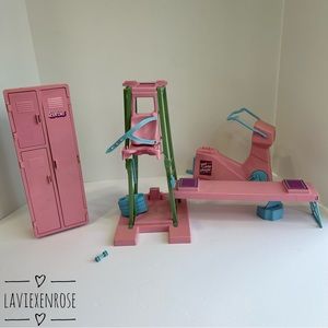 1984 Barbie Workout Center Gym Playset